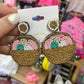 Easter Basket Beaded Earring