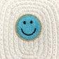 Smiley Iron On Patch BLUE