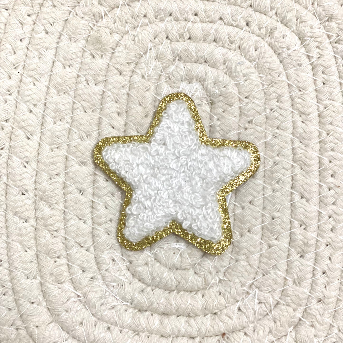 Star Iron On Patch WHITE